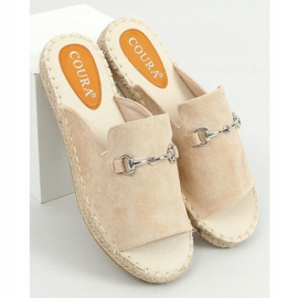 Chinelos alpercatas bege com fivela 8294 bege 1