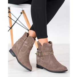 Filippo Botas de Couro Decoradas bege 2