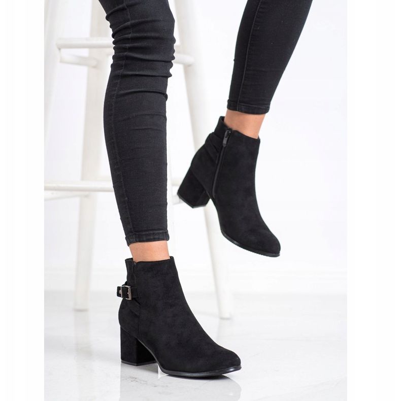 J. Star Botas pretas de salto alto preto 2