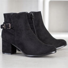 J. Star Botas pretas de salto alto preto 1