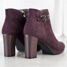M.Daszyński Botas elegantes com listras vermelho multicolorido 1