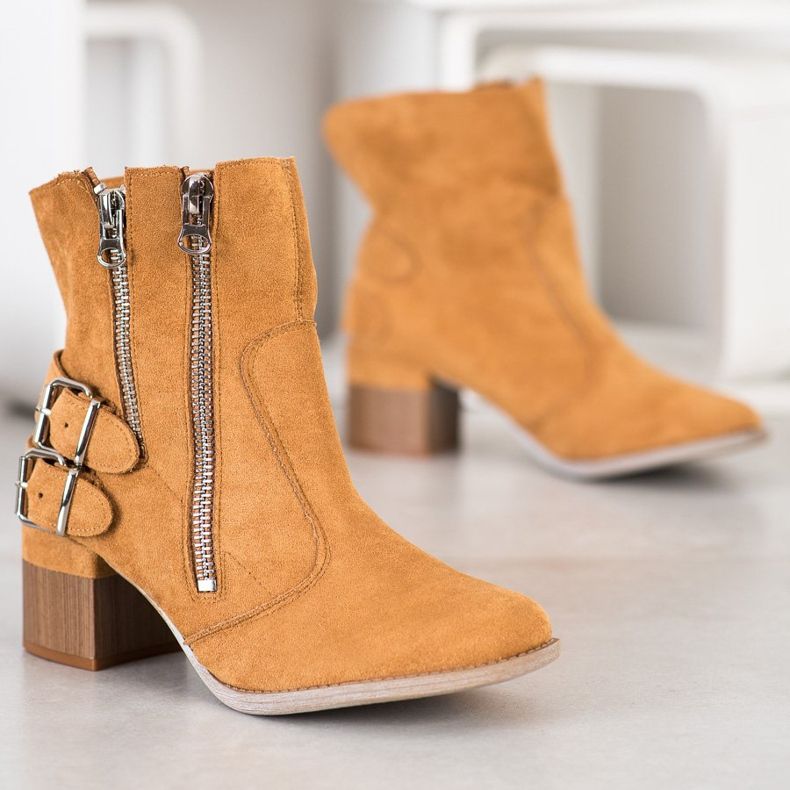 Bella Paris botas de moda camelo castanho multicolorido 1