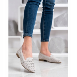 Filippo Senhores de couro com zircônia cúbica cinza 2