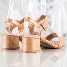 Kylie Sandálias de salto alto trançadas castanho 1