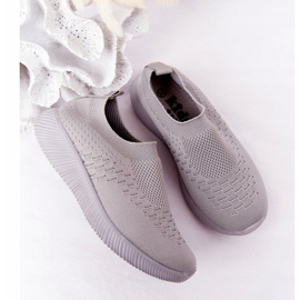 EVE Calçados infantis esportivos cinza deslizante viagem escolar 1