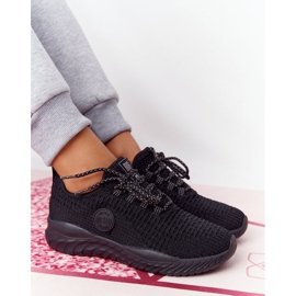 Sapatos esportivos femininos Memory Foam Big Star HH274298 Preto 1