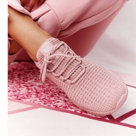 Sapatos esportivos femininos Memory Foam Big Star HH274299 rosa 2