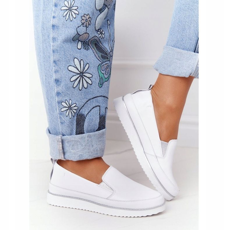 Tênis feminino slip-on branco S.Barski 2