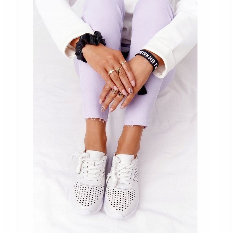 S.Barski Calçados Esportivos de Couro Aberto S. Bararski Branco 1