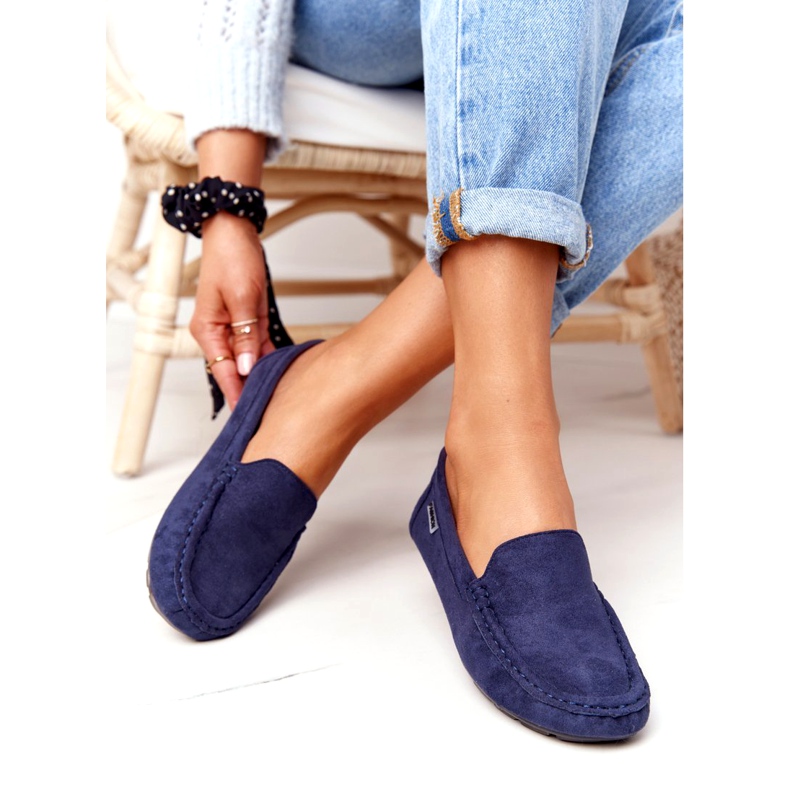 PH1 Mocassins de camurça feminino azul marinho San Marino 2