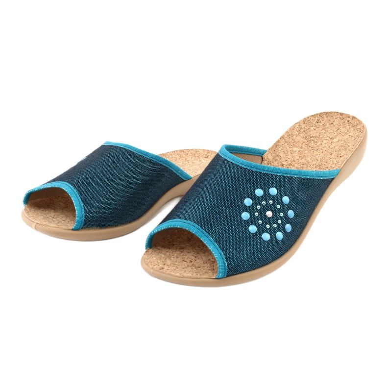 Sapatos femininos Befado pu 254D105 azul azul 3