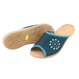 Sapatos femininos Befado pu 254D105 azul azul 4