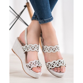 Aclys Sandálias de cunha cinza 1