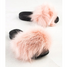 SHELOVET Chinelos elegantes com pele rosa 1