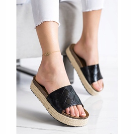 SHELOVET Chinelos na plataforma preto 2