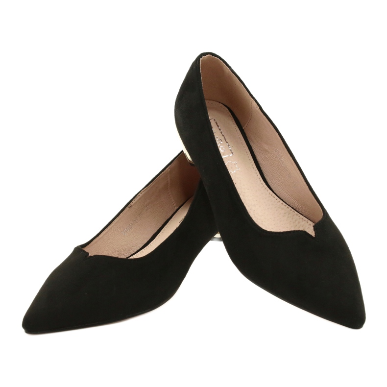 Bombas Com Salto Dourado FILIPPO DP2091 / 21 BK preto 5