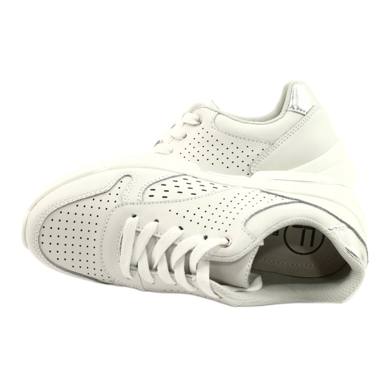 Calçados esportivos femininos de couro branco FILIPPO DP2156/21 WH 3