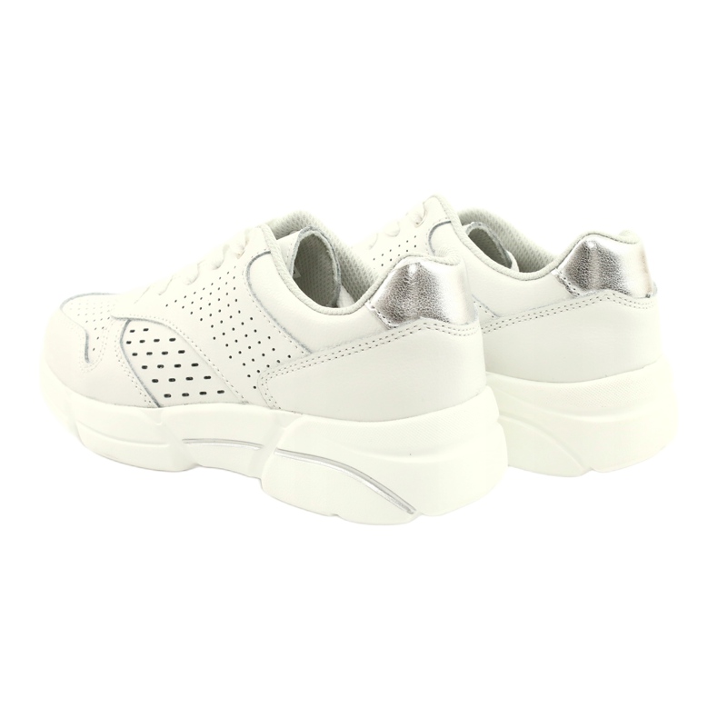 Calçados esportivos femininos de couro branco FILIPPO DP2156/21 WH 4