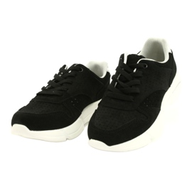 Filippo Sapatos esportivos de couro de camurça feminina negra DP2156/21 preto 1