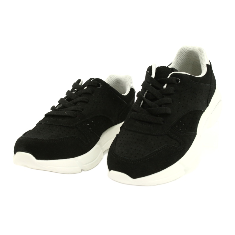 Filippo Sapatos esportivos de couro de camurça feminina negra DP2156/21 preto 1