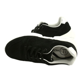 Filippo Sapatos esportivos de couro de camurça feminina negra DP2156/21 preto 4