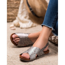 Kylie Sandálias manchadas cinza 1