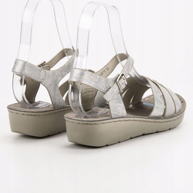 Evento Sandálias prateadas cinza 1
