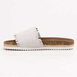 Chinelos VICES com franjas branco 1