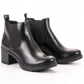 W. Potocki Botas pretas Chelsea em um bar preto 1 W. Potocki Botas pretas Chelsea em um bar preto 1