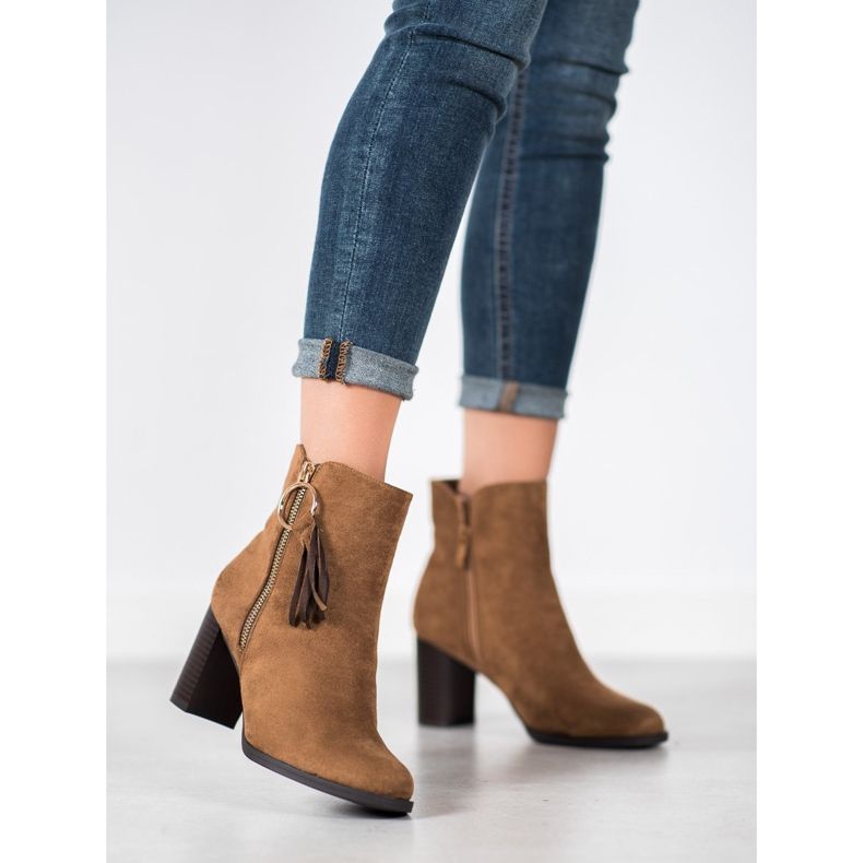 Filippo Botas de camurça elegantes castanho 1