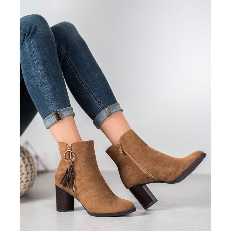 Filippo Botas de camurça elegantes marrom 2