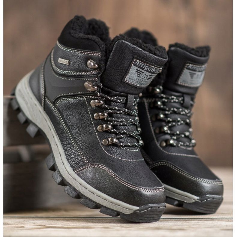 Arrigo Bello Botas de inverno amarradas preto 1
