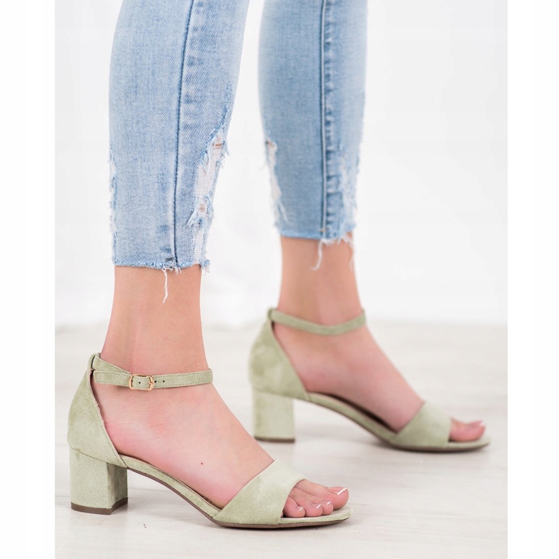 Seastar Sandálias de salto alto confortáveis verde 2