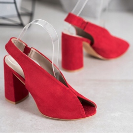 Filippo Sandálias deslizantes em um bar vermelho 1