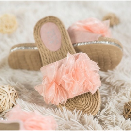Small Swan Chinelos Com Ornamento rosa 1