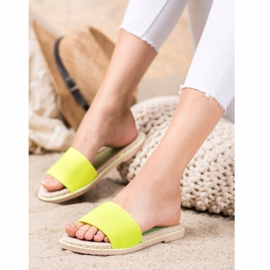 Renda Chinelos têxteis neon verde amarelo 1