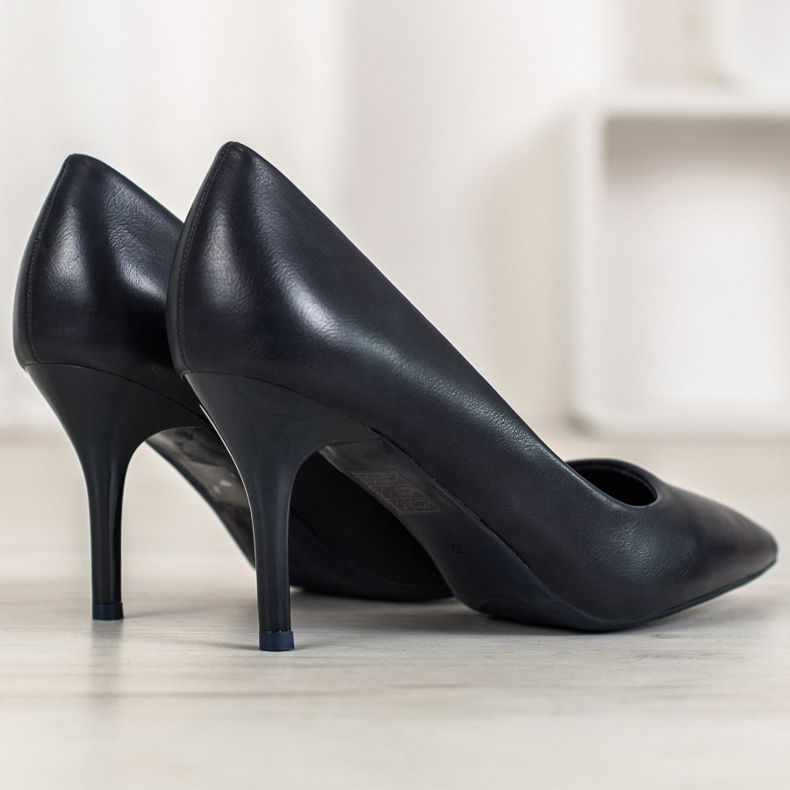 Small Swan Salto alto azul marinho estiloso 1