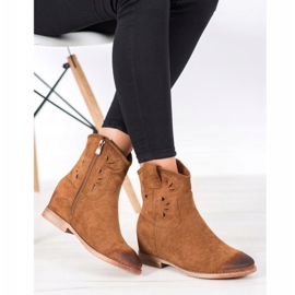 Vinceza Botas de cowboy de cunha Vinez marrom amarelo 1