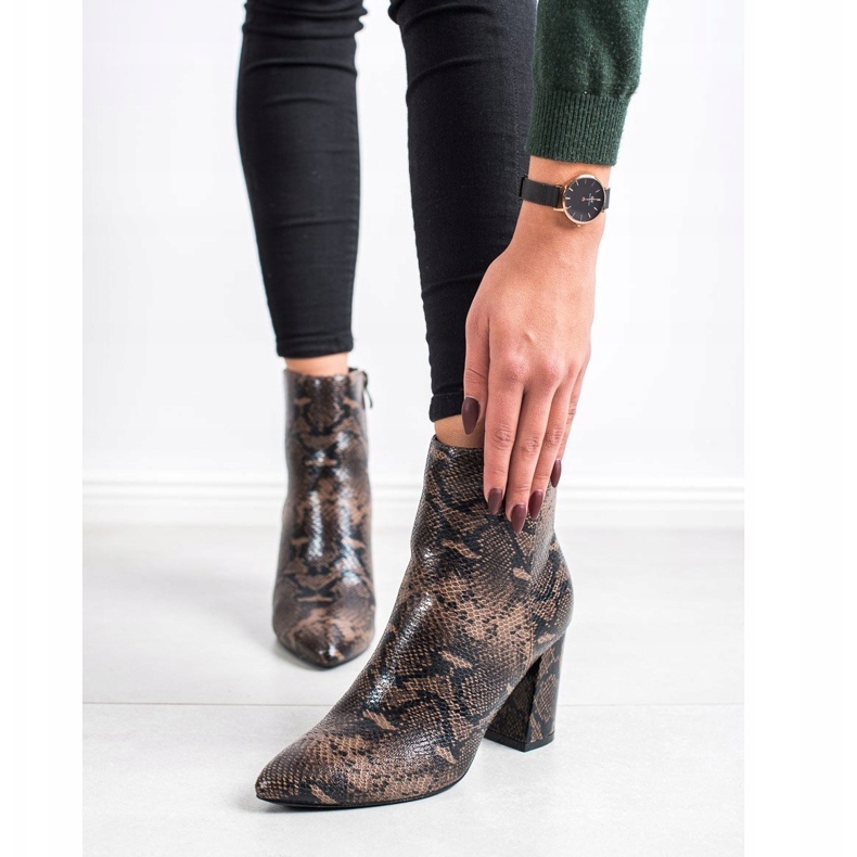 Goodin Boots In Spitz Snake Print multicolorido 1