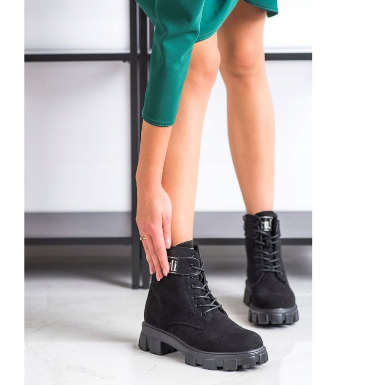 Weide Caçadores de camurça na plataforma preto 2 Weide Caçadores de camurça na plataforma preto 2