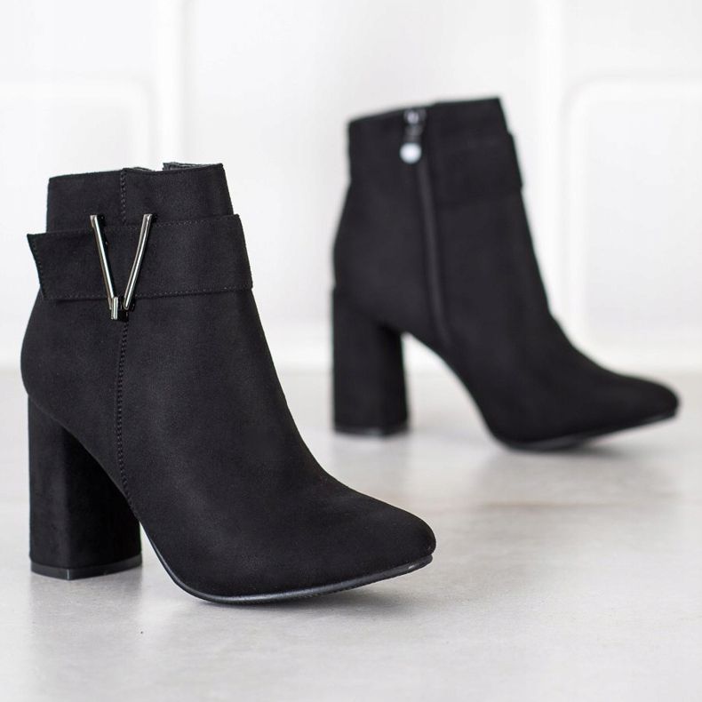 Balada Botas elegantes de salto alto preto 1