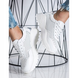 Goodin Tênis de couro da moda branco 1