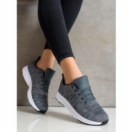 SHELOVET Tênis leves com cordões cinza 2