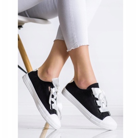 SHELOVET Tênis elegantes amarrados preto 1