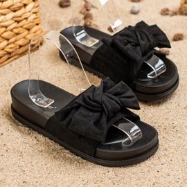 Seastar Chinelos com laço preto 1