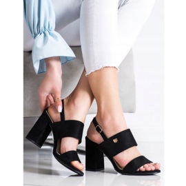 Goodin Sandálias em uma barra larga preto 2