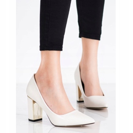 Goodin Bombas elegantes de salto alto bege 1