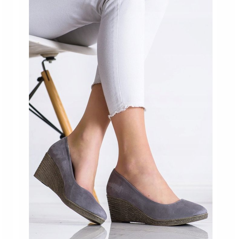 Goodin Bombas de cunha leve cinza 2