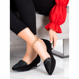 Goodin Bombas de ponta da moda preto 2