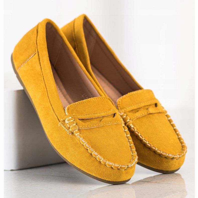 Super Me Mocassins de camurça amarela amarelo 2